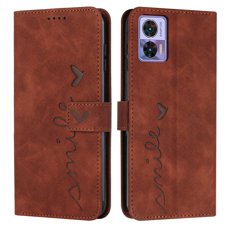 For Motorola Edge 30 Neo / Edge 30 Lite Skin Feel Heart Pattern Leather Phone Case