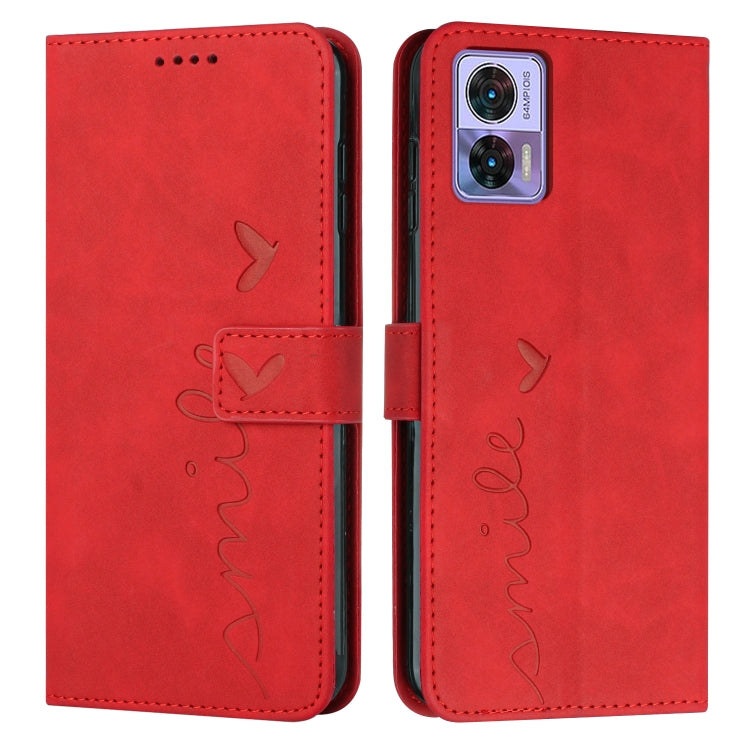 For Motorola Edge 30 Neo / Edge 30 Lite Skin Feel Heart Pattern Leather Phone Case