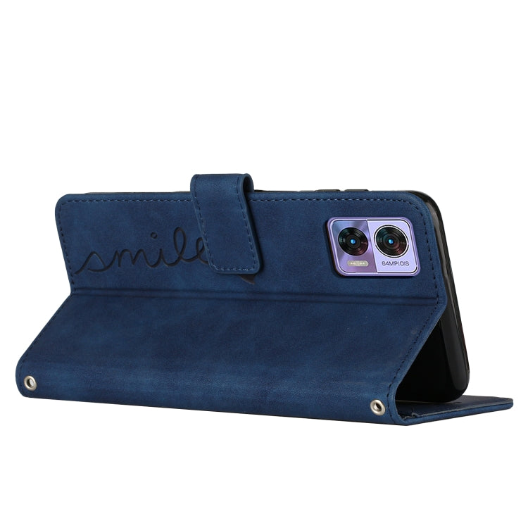 For Motorola Edge 30 Neo / Edge 30 Lite Skin Feel Heart Pattern Leather Phone Case