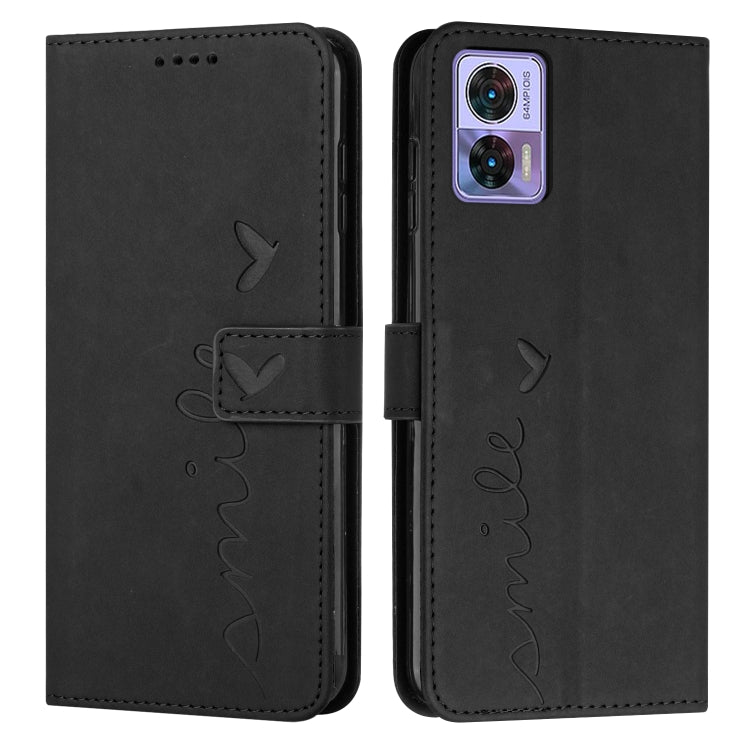 For Motorola Edge 30 Neo / Edge 30 Lite Skin Feel Heart Pattern Leather Phone Case