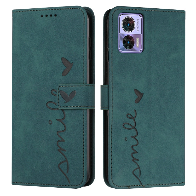 For Motorola Edge 30 Neo / Edge 30 Lite Skin Feel Heart Pattern Leather Phone Case