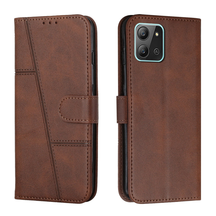 For Infinix Hot 11 2022 Stitching Calf Texture Buckle Leather Phone Case