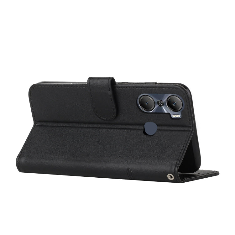 For Infinix Hot 12 Pro Stitching Calf Texture Buckle Leather Phone Case