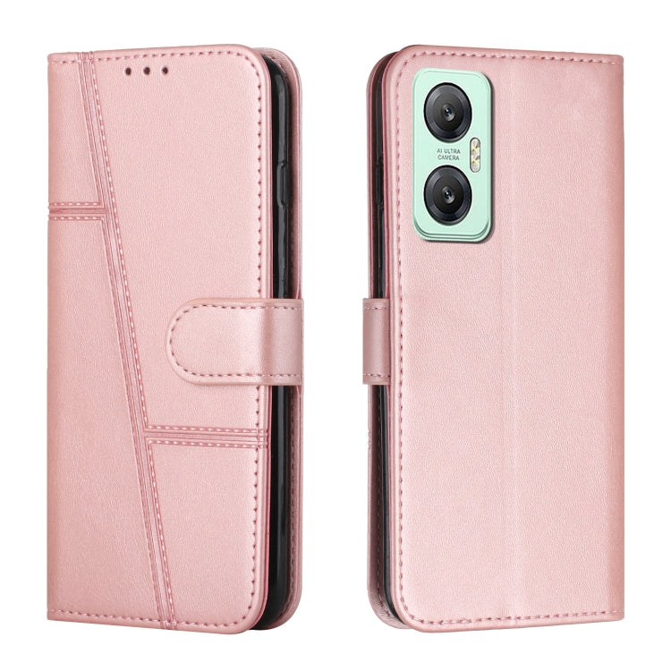 For Infinix Hot 20 5G Stitching Calf Texture Buckle Leather Phone Case