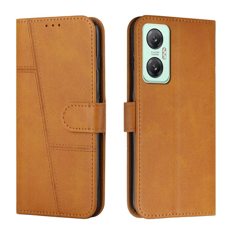 For Infinix Hot 20 5G Stitching Calf Texture Buckle Leather Phone Case