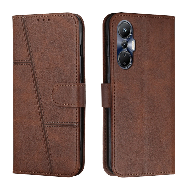 For Infinix Hot 20S Stitching Calf Texture Buckle Leather Phone Case