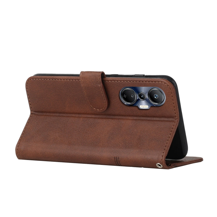 For Infinix Hot 20S Stitching Calf Texture Buckle Leather Phone Case