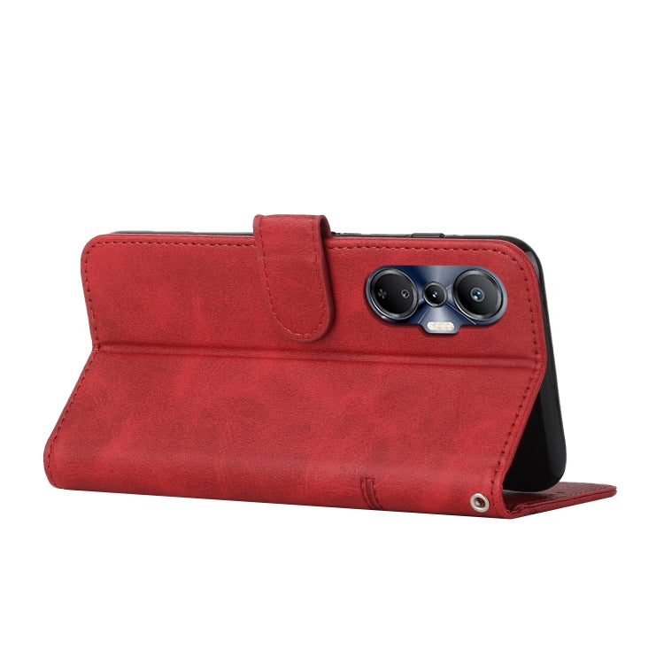 For Infinix Hot 20S Stitching Calf Texture Buckle Leather Phone Case