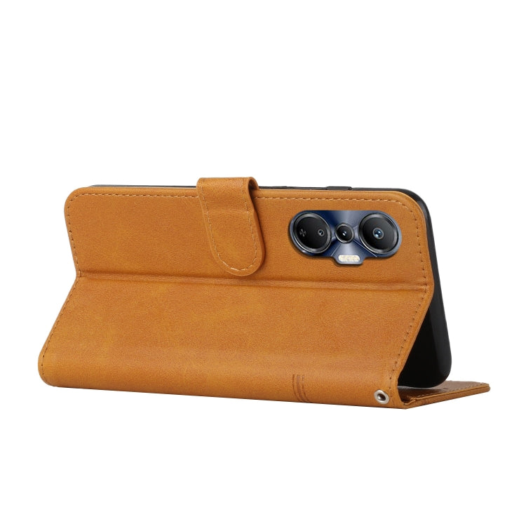 For Infinix Hot 20S Stitching Calf Texture Buckle Leather Phone Case
