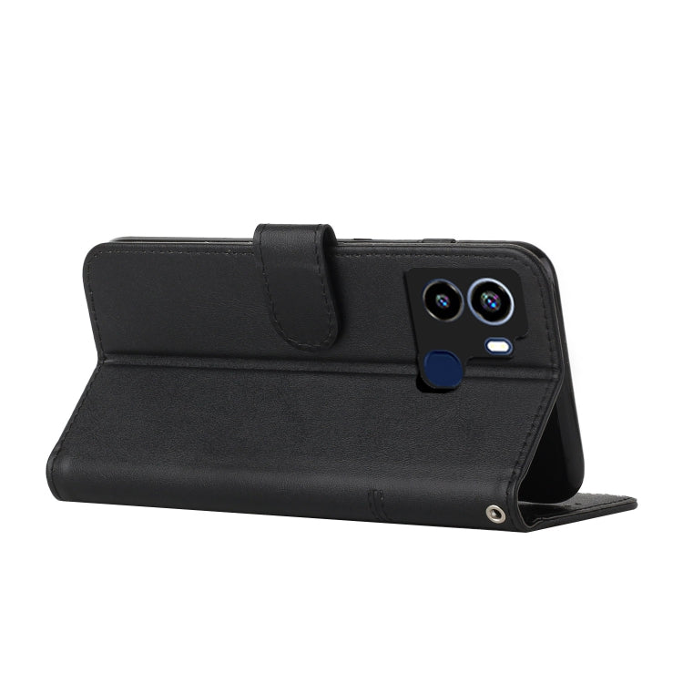 For Tecno Pop 6 Stitching Calf Texture Buckle Leather Phone Case