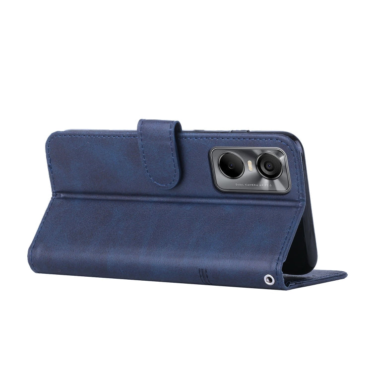 For Tecno Pop 6 Pro Stitching Calf Texture Buckle Leather Phone Case