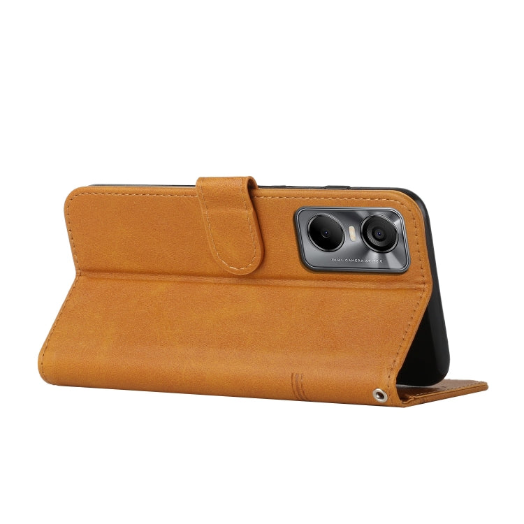 For Tecno Pop 6 Pro Stitching Calf Texture Buckle Leather Phone Case