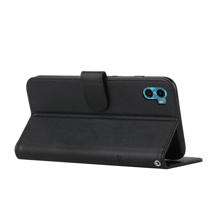 For Motorola Moto E22s 4G Stitching Calf Texture Buckle Leather Phone Case