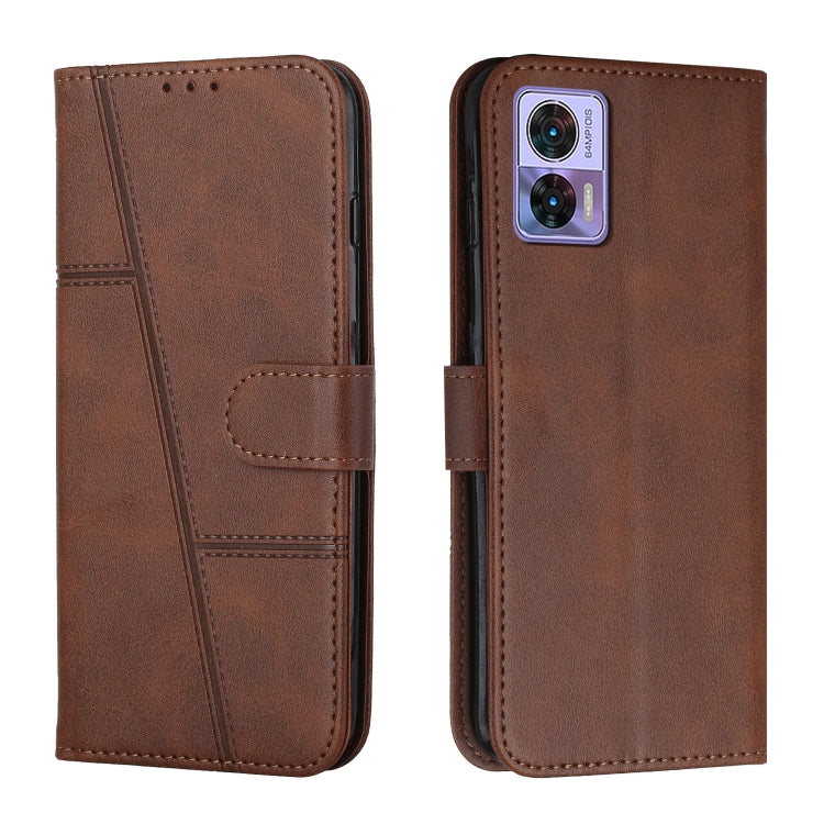 For Motorola Edge 30 Neo / Edge 30 Lite Stitching Calf Texture Buckle Leather Phone Case