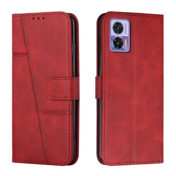 For Motorola Edge 30 Neo / Edge 30 Lite Stitching Calf Texture Buckle Leather Phone Case