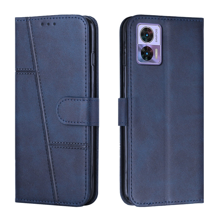 For Motorola Edge 30 Neo / Edge 30 Lite Stitching Calf Texture Buckle Leather Phone Case