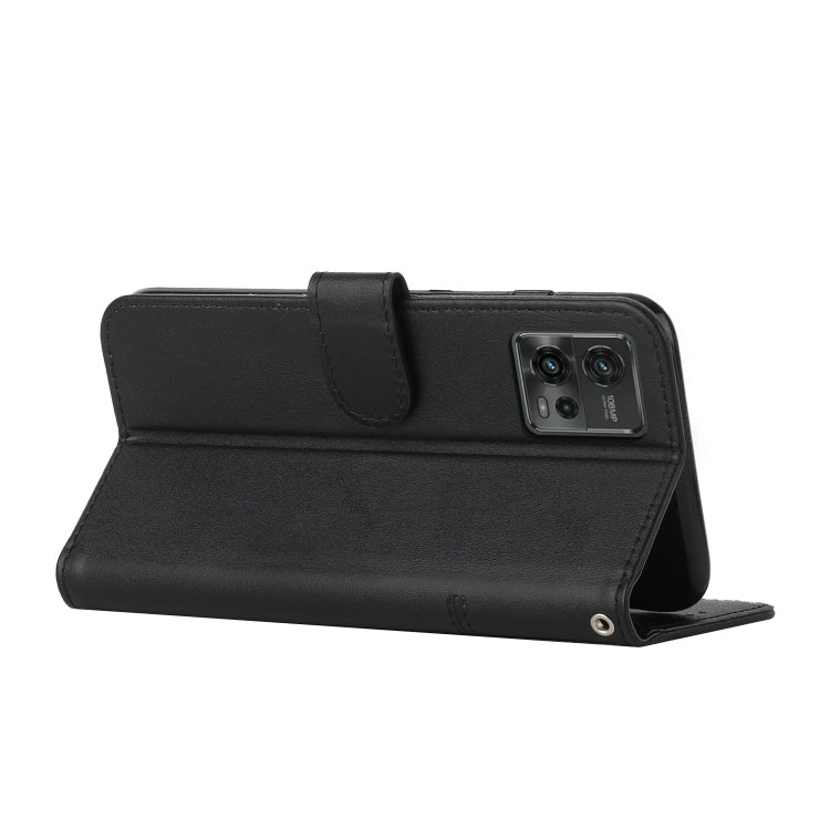 For Motorola Moto G72 Stitching Calf Texture Buckle Leather Phone Case