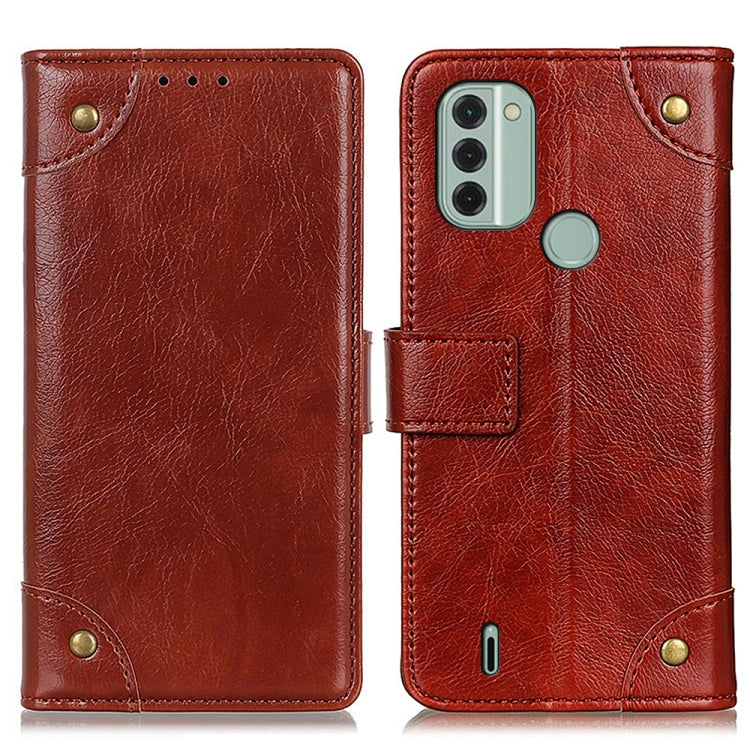 For Nokia C31 Copper Buckle Nappa Texture Horizontal Flip Leather Phone Case