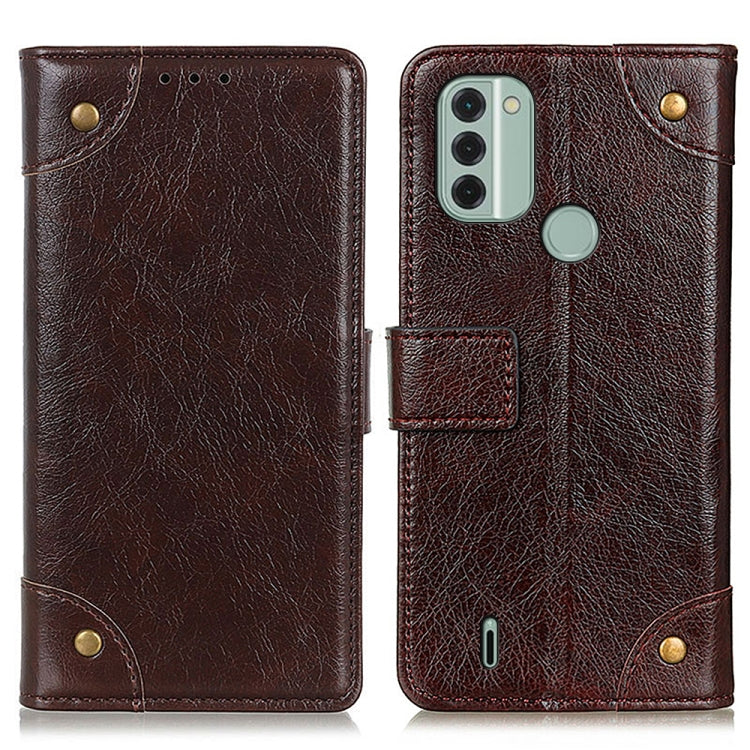 For Nokia C31 Copper Buckle Nappa Texture Horizontal Flip Leather Phone Case