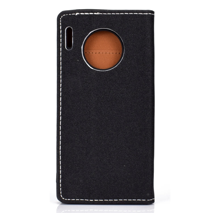 For Huawei Mate 30 Pro Solid Color Frosted Magnetic Horizontal Flip Leather Case with Card Slots & Holder