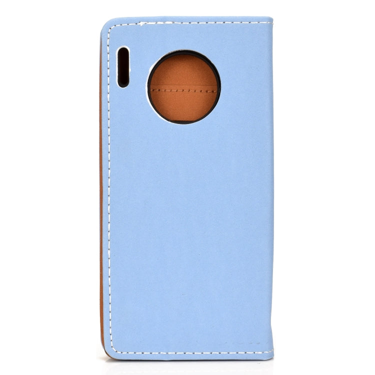 For Huawei Mate 30 Pro Solid Color Frosted Magnetic Horizontal Flip Leather Case with Card Slots & Holder