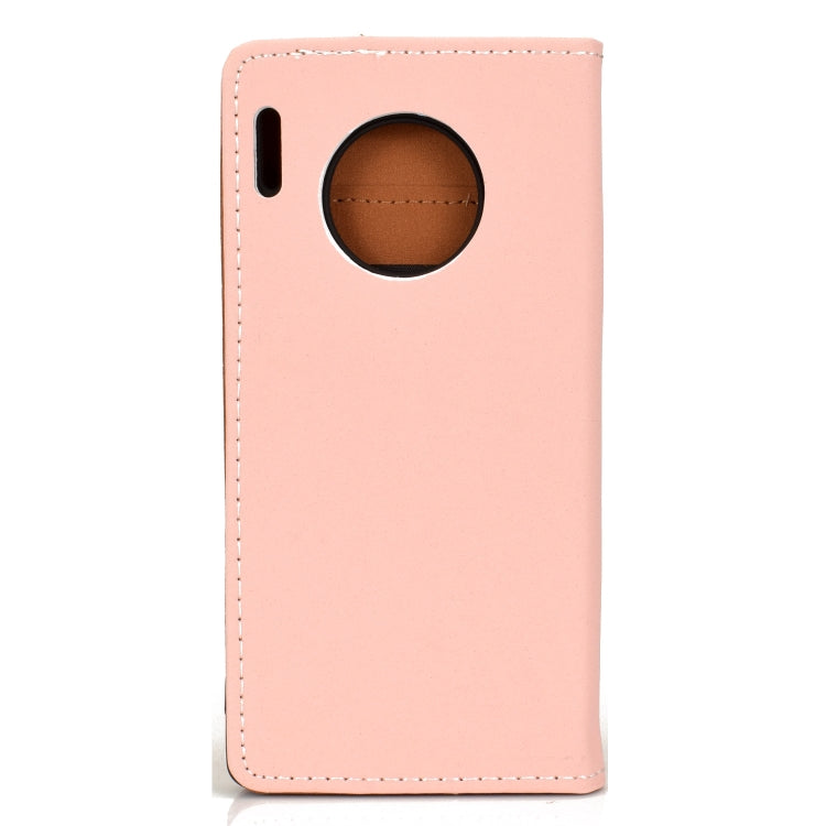 For Huawei Mate 30 Pro Solid Color Frosted Magnetic Horizontal Flip Leather Case with Card Slots & Holder