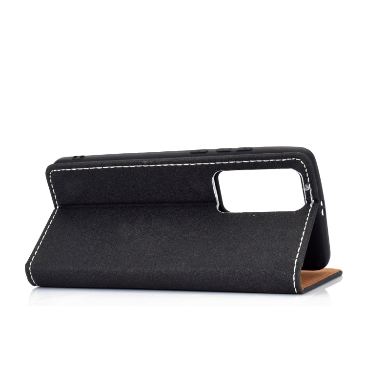 For Huawei P40 Solid Color Frosted Magnetic Horizontal Flip Leather Case with Card Slots & Holder