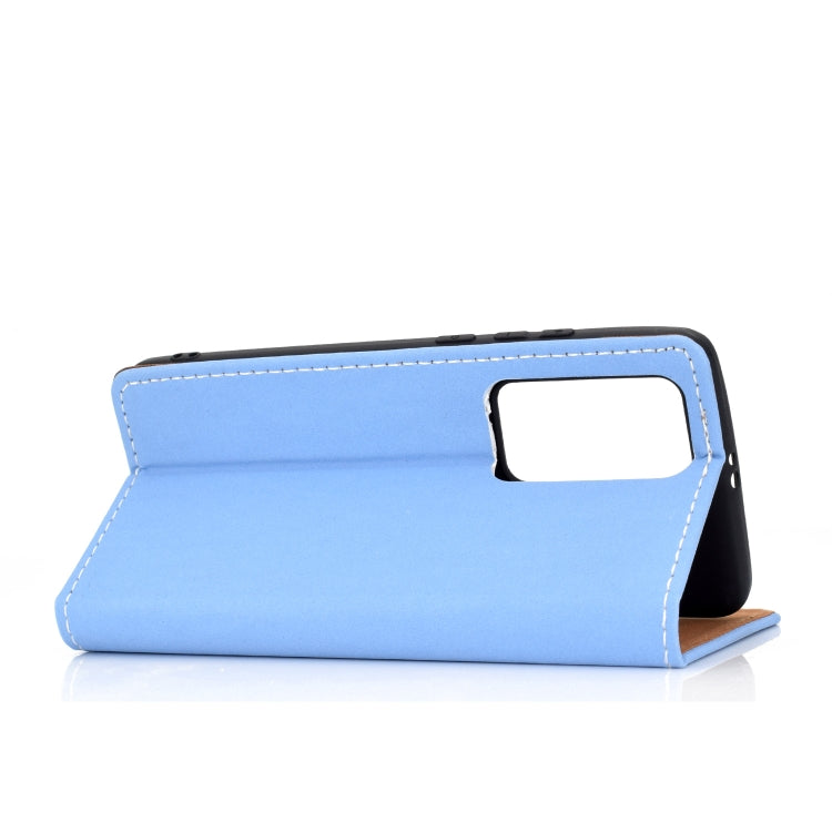 For Huawei P40 Solid Color Frosted Magnetic Horizontal Flip Leather Case with Card Slots & Holder