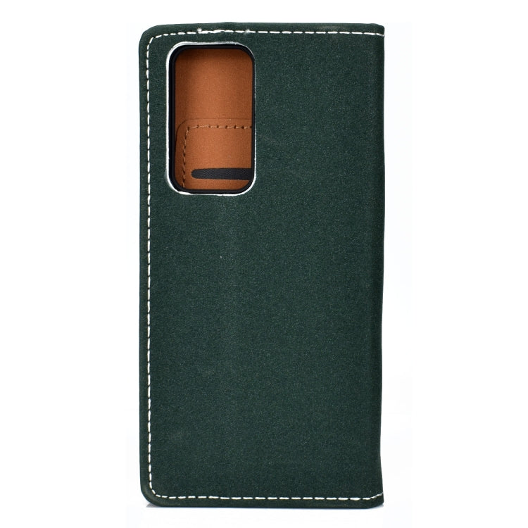 For Huawei P40 Solid Color Frosted Magnetic Horizontal Flip Leather Case with Card Slots & Holder