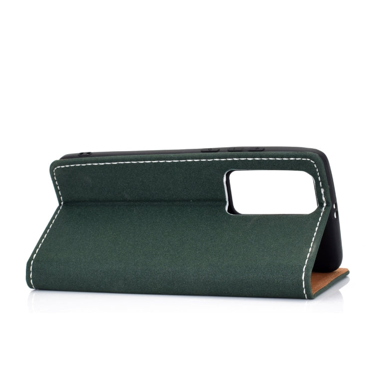 For Huawei P40 Solid Color Frosted Magnetic Horizontal Flip Leather Case with Card Slots & Holder