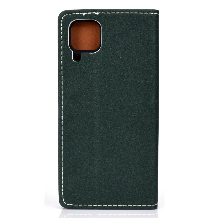 For Huawei P40 Lite Solid Color Frosted Magnetic Horizontal Flip Leather Case with Card Slots & Holder