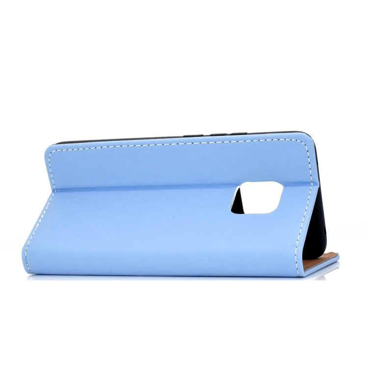 For Huawei Mate 20 Pro Solid Color Frosted Magnetic Horizontal Flip Leather Case with Card Slots & Holder