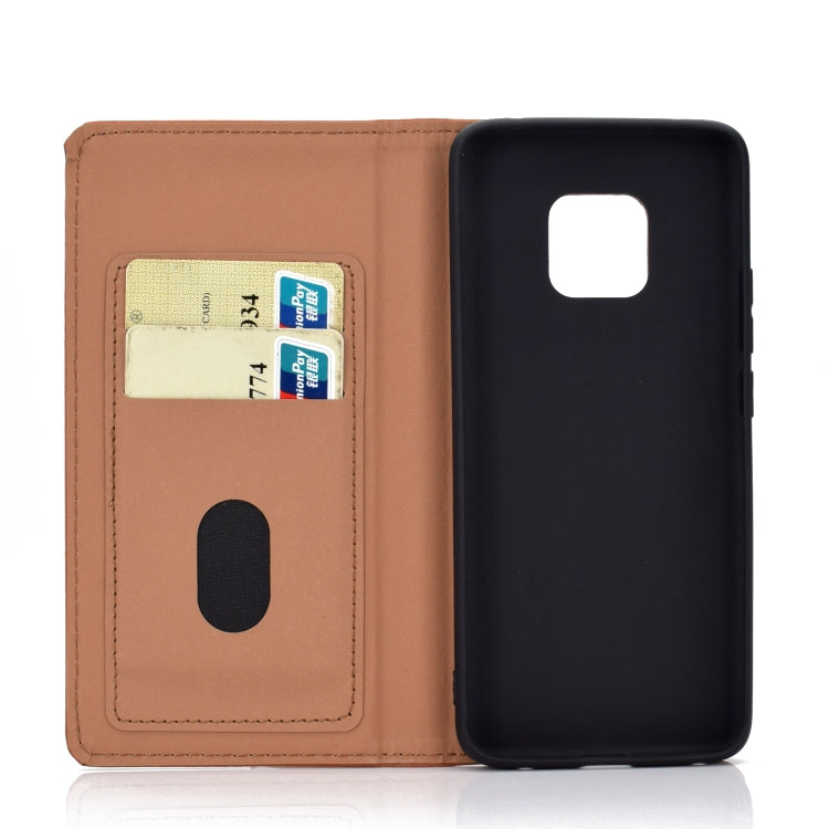 For Huawei Mate 20 Pro Solid Color Frosted Magnetic Horizontal Flip Leather Case with Card Slots & Holder