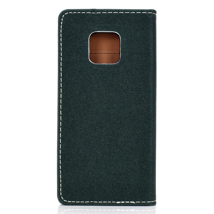For Huawei Mate 20 Pro Solid Color Frosted Magnetic Horizontal Flip Leather Case with Card Slots & Holder