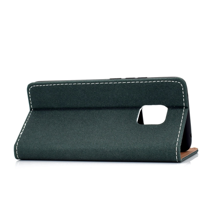 For Huawei Mate 20 Pro Solid Color Frosted Magnetic Horizontal Flip Leather Case with Card Slots & Holder
