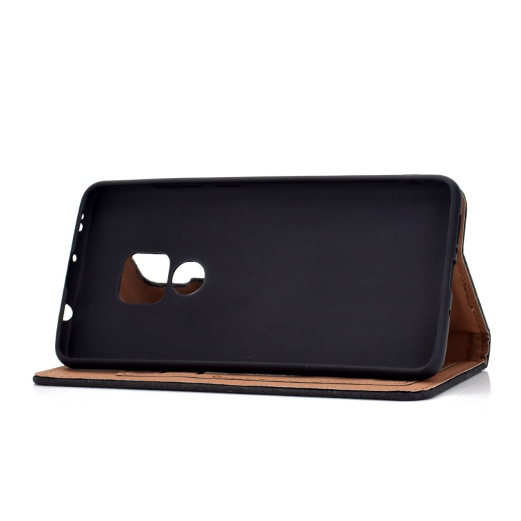 For Huawei Mate 20 Solid Color Frosted Magnetic Horizontal Flip Leather Case with Card Slots & Holder
