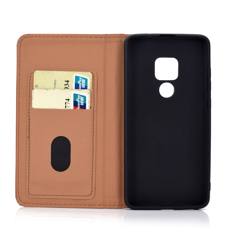 For Huawei Mate 20 Solid Color Frosted Magnetic Horizontal Flip Leather Case with Card Slots & Holder