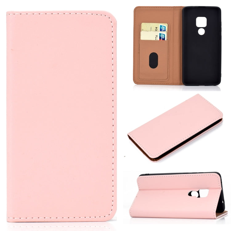For Huawei Mate 20 Solid Color Frosted Magnetic Horizontal Flip Leather Case with Card Slots & Holder