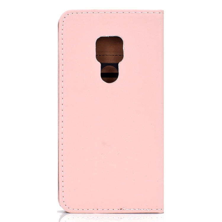 For Huawei Mate 20 Solid Color Frosted Magnetic Horizontal Flip Leather Case with Card Slots & Holder