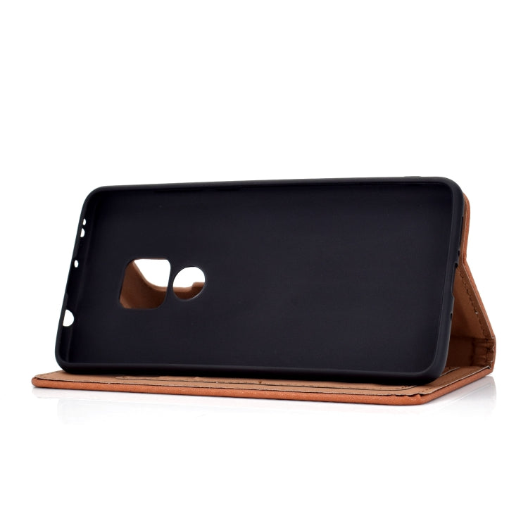 For Huawei Mate 20 Solid Color Frosted Magnetic Horizontal Flip Leather Case with Card Slots & Holder