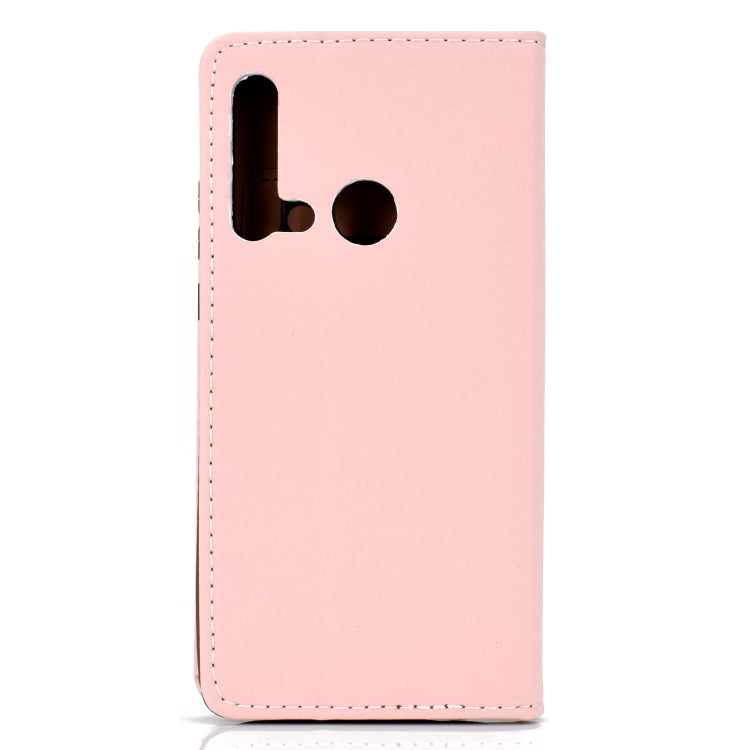 For Huawei P20 Lite(2019) Solid Color Frosted Magnetic Horizontal Flip Leather Case with Card Slots & Holder