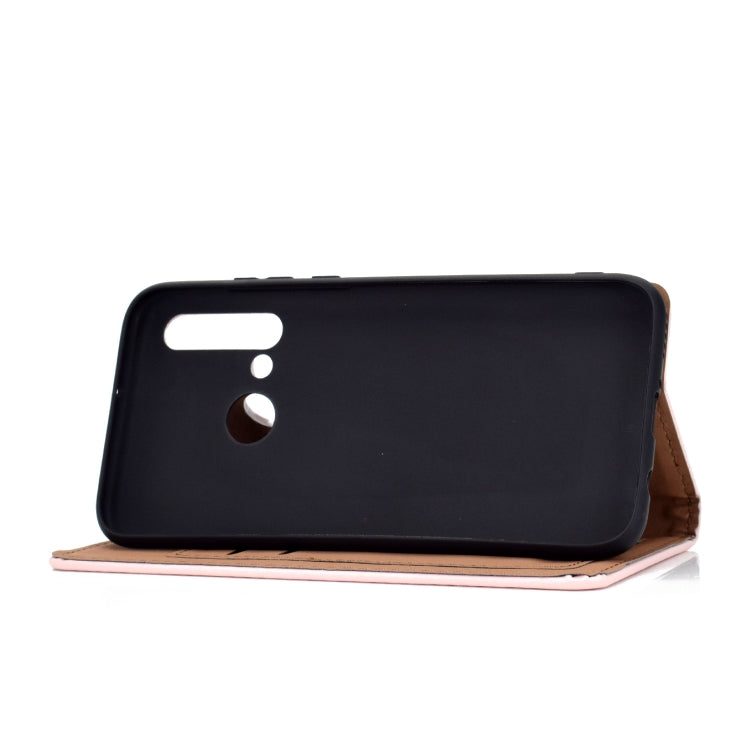 For Huawei P20 Lite(2019) Solid Color Frosted Magnetic Horizontal Flip Leather Case with Card Slots & Holder