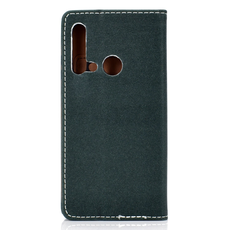 For Huawei P20 Lite(2019) Solid Color Frosted Magnetic Horizontal Flip Leather Case with Card Slots & Holder
