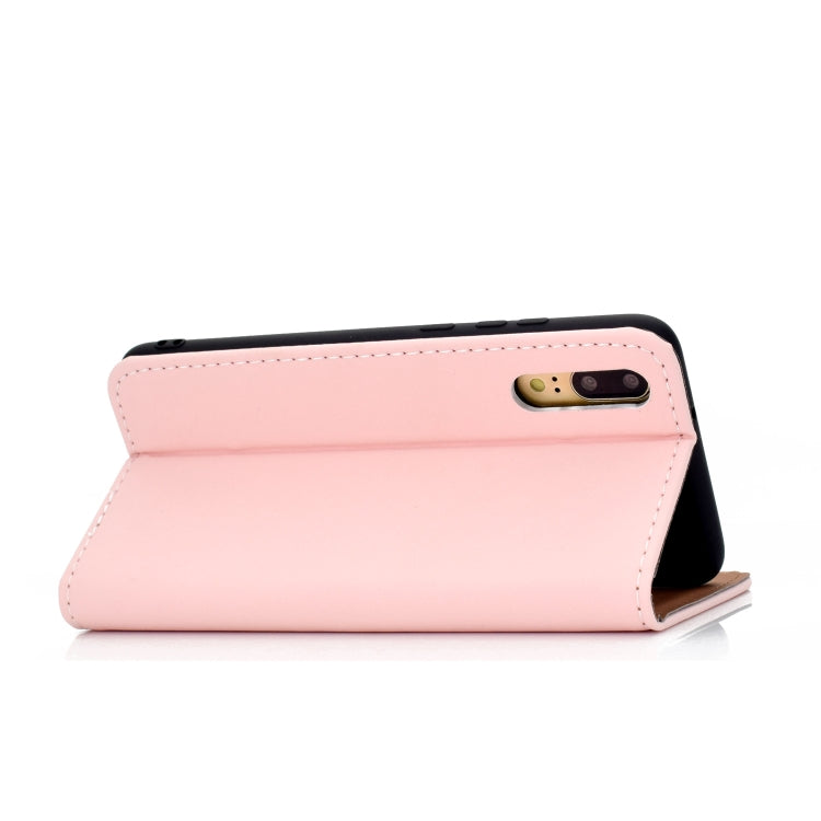 For Huawei P20 Pro Solid Color Frosted Magnetic Horizontal Flip Leather Case with Card Slots & Holder
