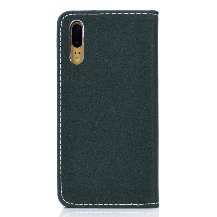For Huawei P20 Pro Solid Color Frosted Magnetic Horizontal Flip Leather Case with Card Slots & Holder