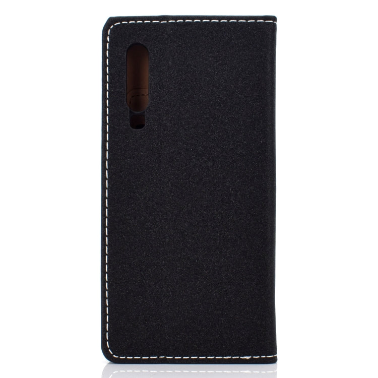 For Huawei P30 Solid Color Frosted Magnetic Horizontal Flip Leather Case with Card Slots & Holder