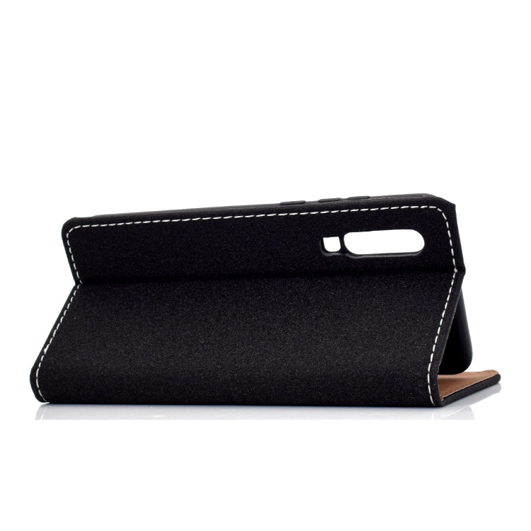For Huawei P30 Solid Color Frosted Magnetic Horizontal Flip Leather Case with Card Slots & Holder