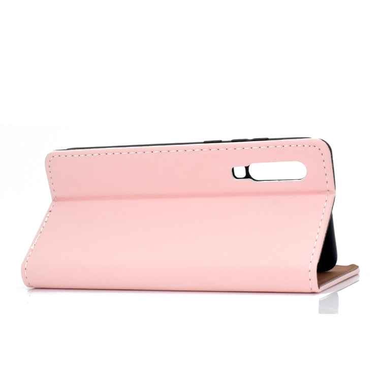 For Huawei P30 Solid Color Frosted Magnetic Horizontal Flip Leather Case with Card Slots & Holder