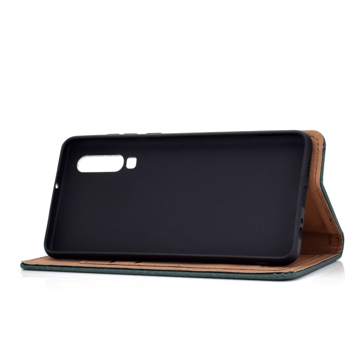 For Huawei P30 Solid Color Frosted Magnetic Horizontal Flip Leather Case with Card Slots & Holder
