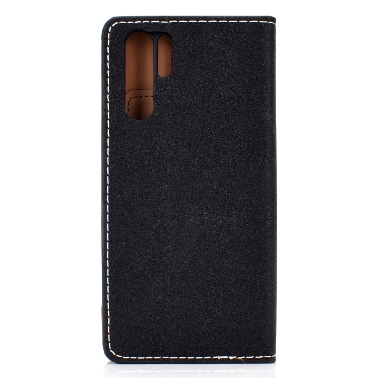 For Huawei P30 Pro Solid Color Frosted Magnetic Horizontal Flip Leather Case with Card Slots & Holder